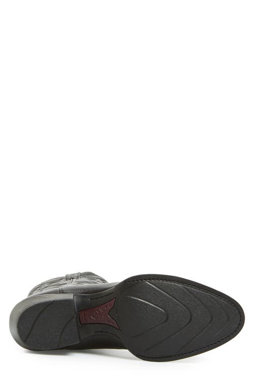 Ariat 'heritage' Leather Cowboy R-toe Boot (men) In Black