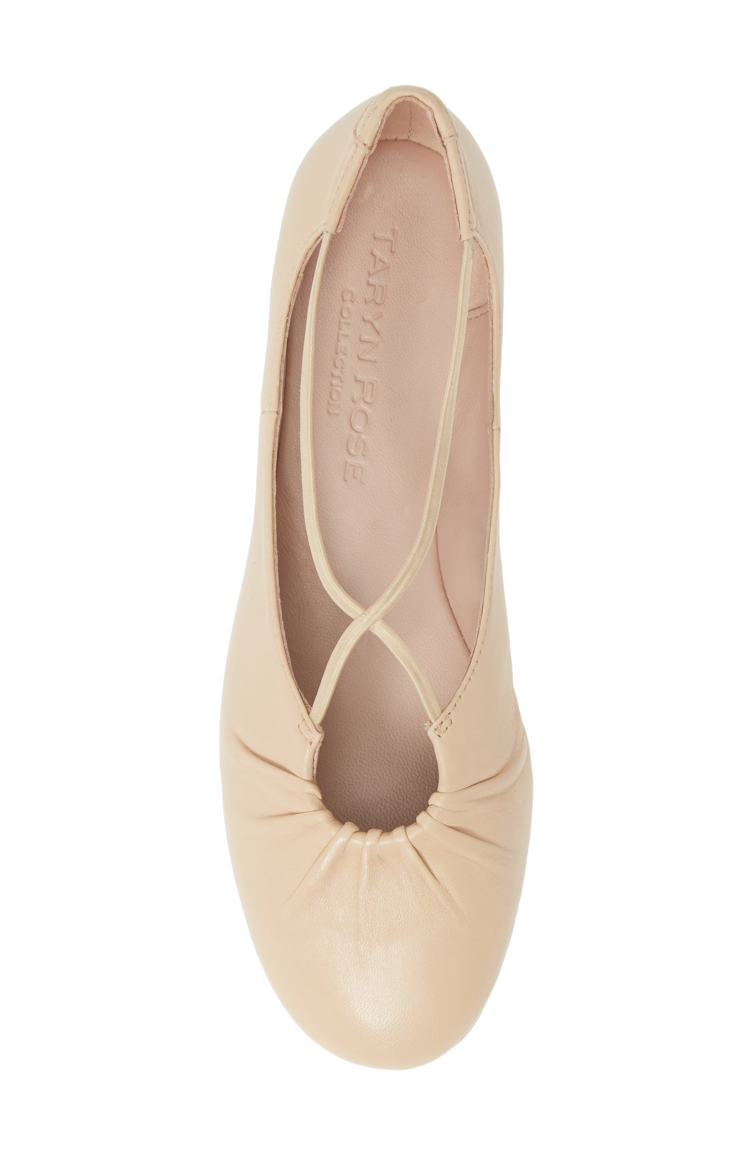 Taryn Rose Collection Alessandra Ballet Flat, Alternate, color, Bisque Leather