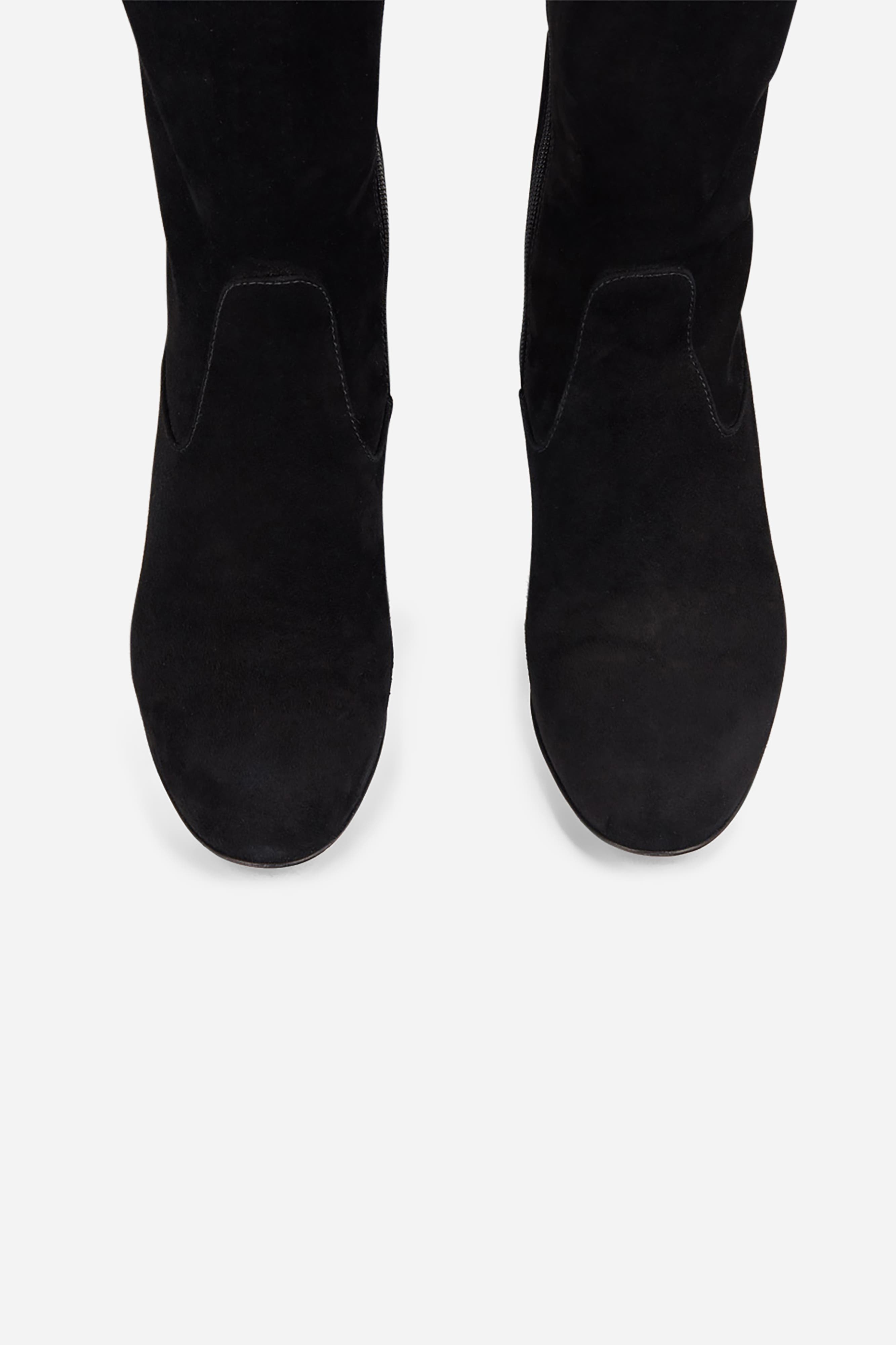 AGL Lorette Water Resistant Velour Boot With Heel, Alternate, color, Black