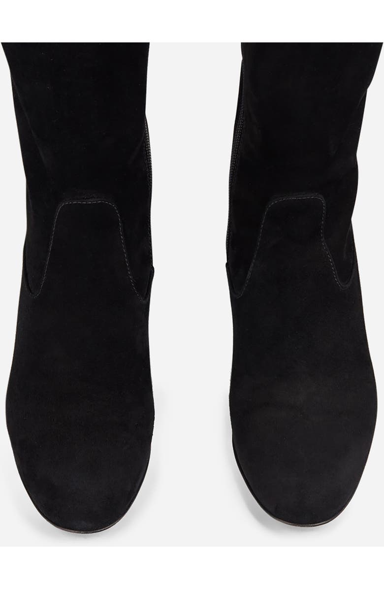 AGL Lorette Water Resistant Velour Boot With Heel, Alternate, color, Black