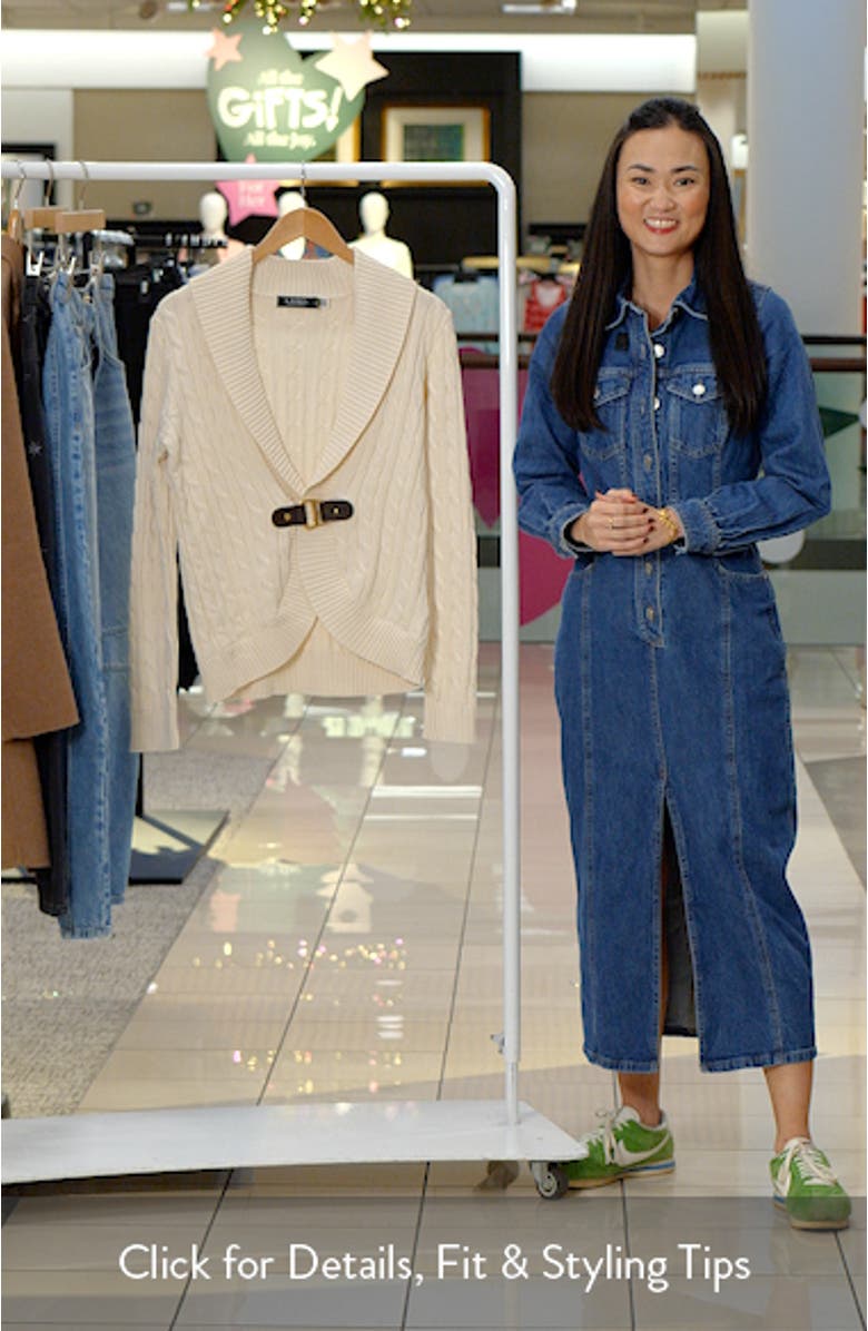 Gassed Cable Stitch Belted Cardigan, sales video thumbnail