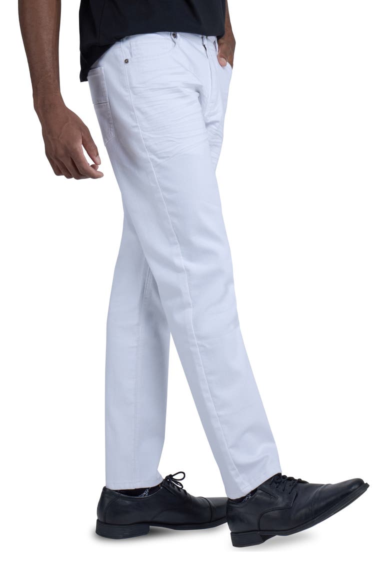 Classic Twill Skinny Jeans, Alternate, color, WHITE