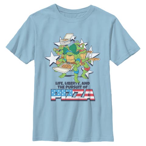 Boys Teenage Mutant Ninja Turtles Liberty and the Pursuit of Pizza T Shirt