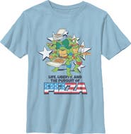 TEENAGE MUTANT NINJA TURTLES Boys Teenage Mutant Ninja Turtles Liberty and the Pursuit of Pizza T Shirt