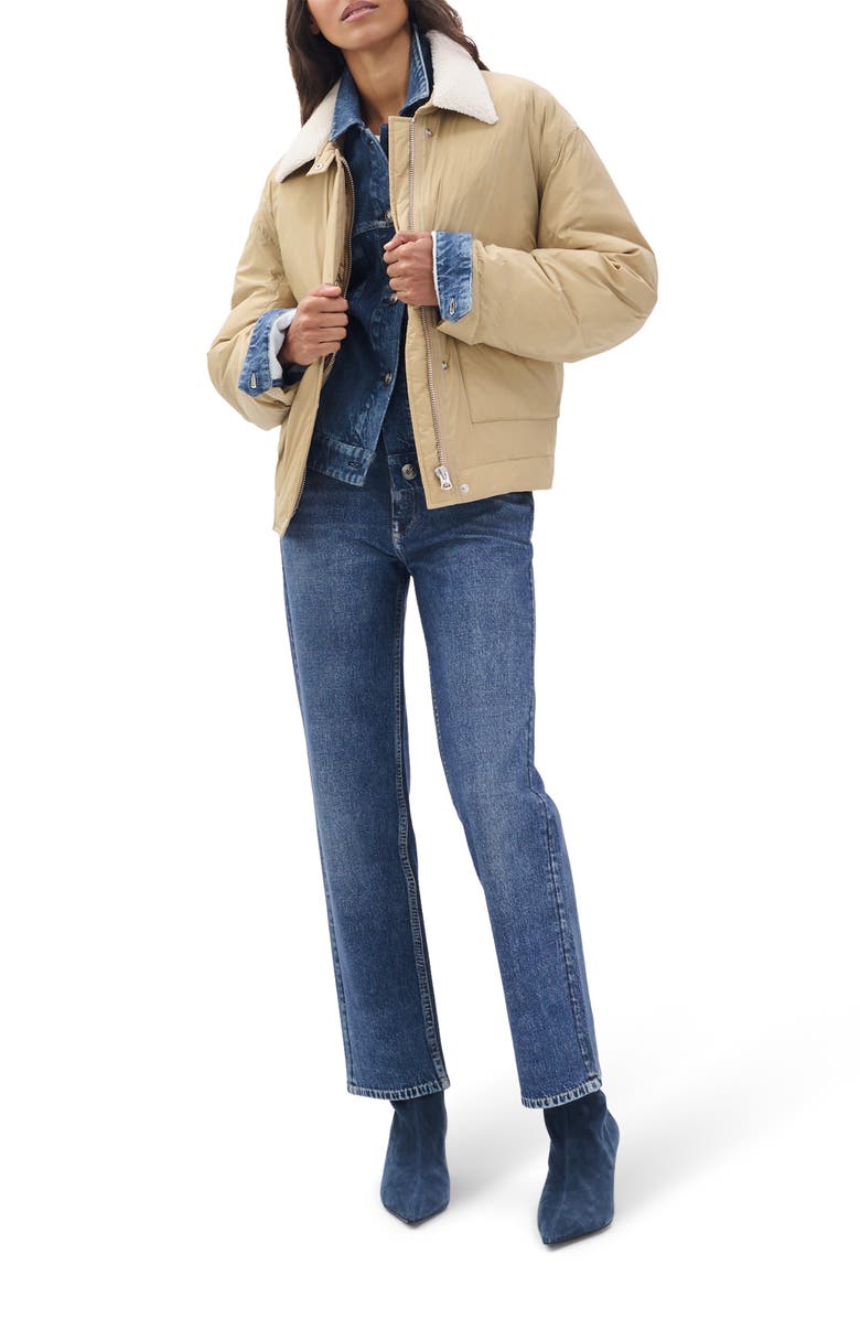 rag & bone Nonie Down Jacket, Alternate, color, Khaki