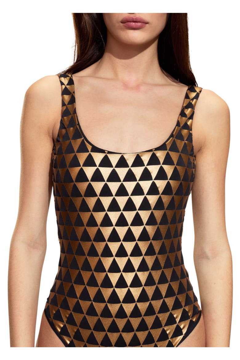 Olympia One Piece, Main, color, Black/Gold