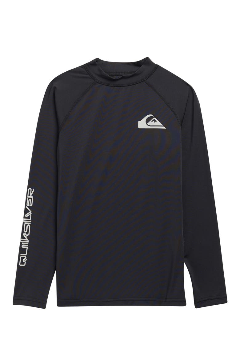 Kids' Everyday UPF 50 Long Sleeve Rashguard, Main, color, BLACK