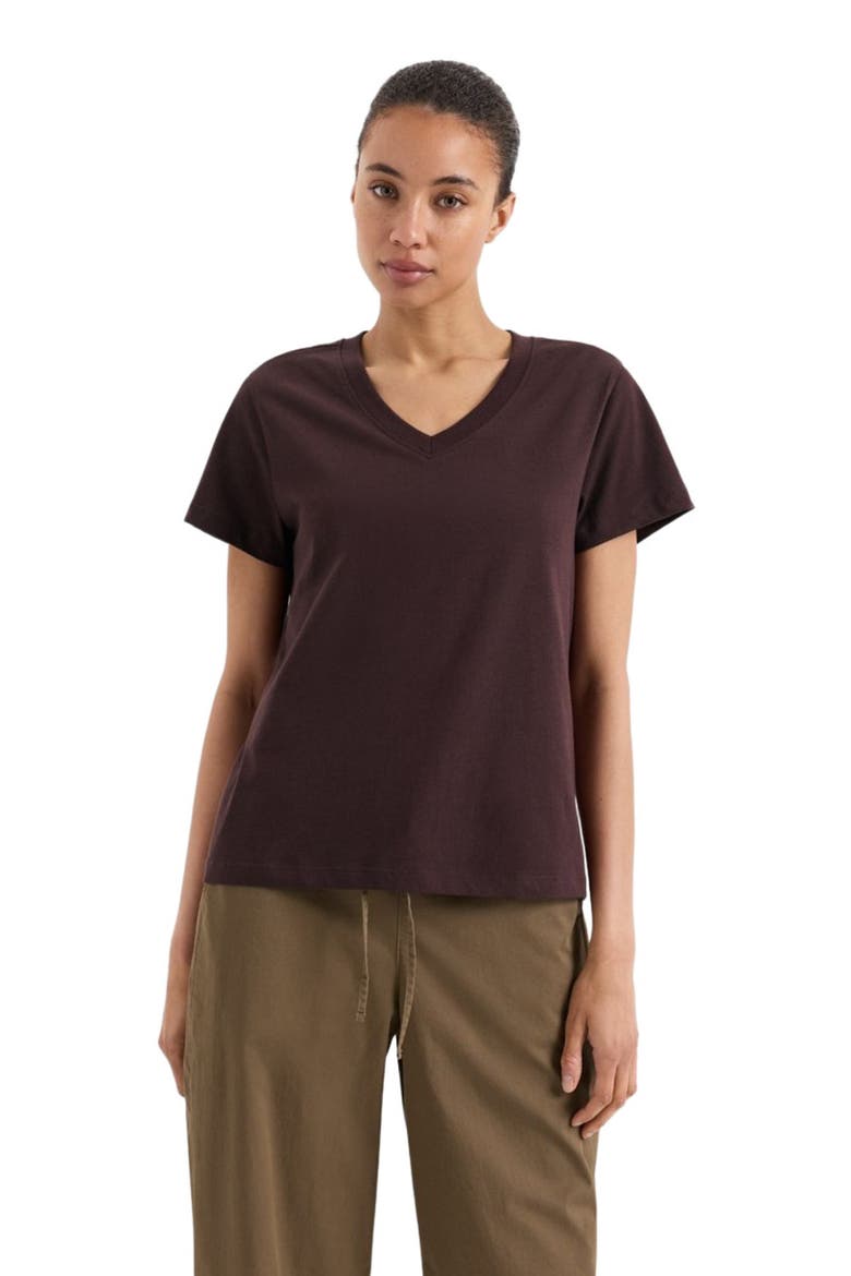 Organic Cotton Softspun Essential V-Neck Tee, Alternate, color, Plum