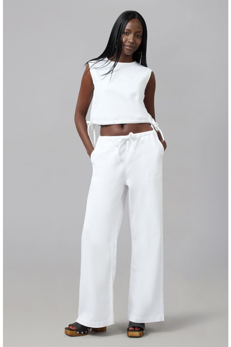 Liel Cotton Twill Top, Alternate, color, WHITE