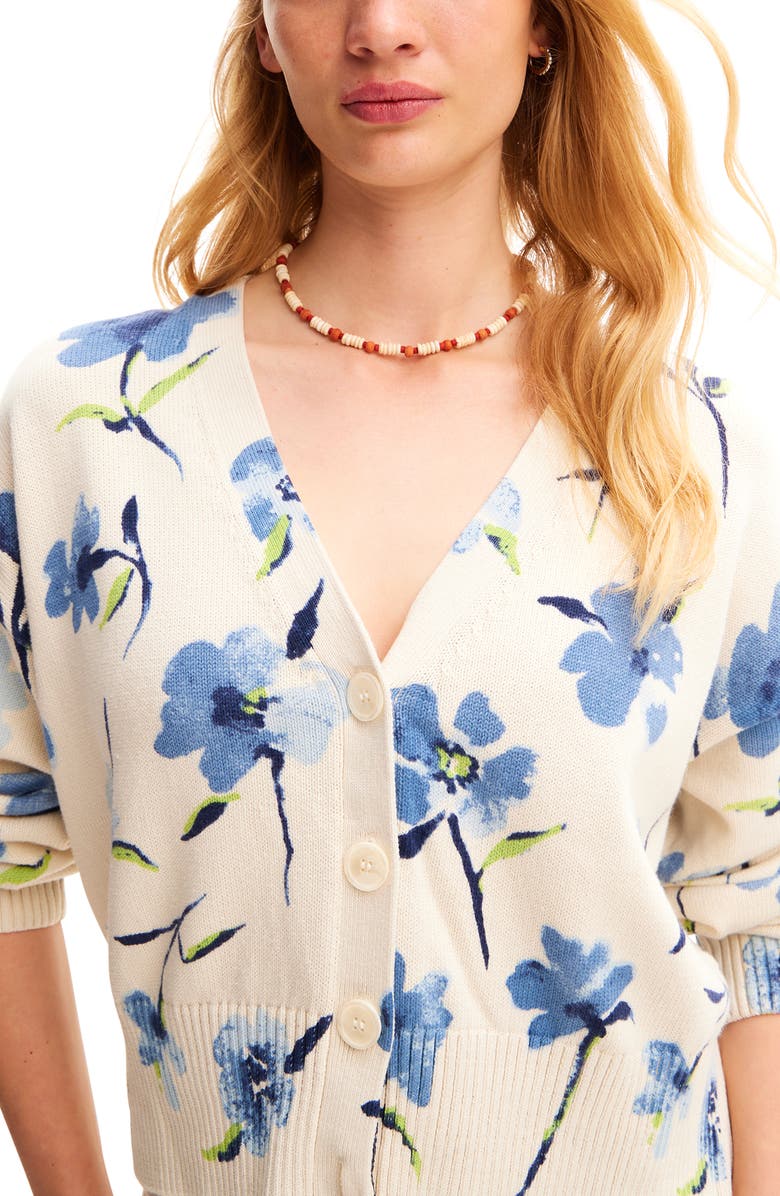 Desigual Oversize Floral Cardigan, Alternate, color,