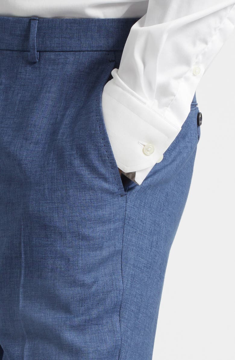 ZEGNA Oasi Linen Trousers, Alternate, color, Md Blu Sld