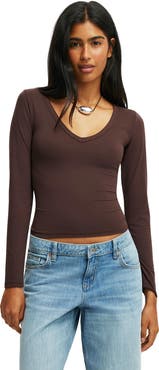 Cotton On Women's Hold Me V Neck Long Sleeve