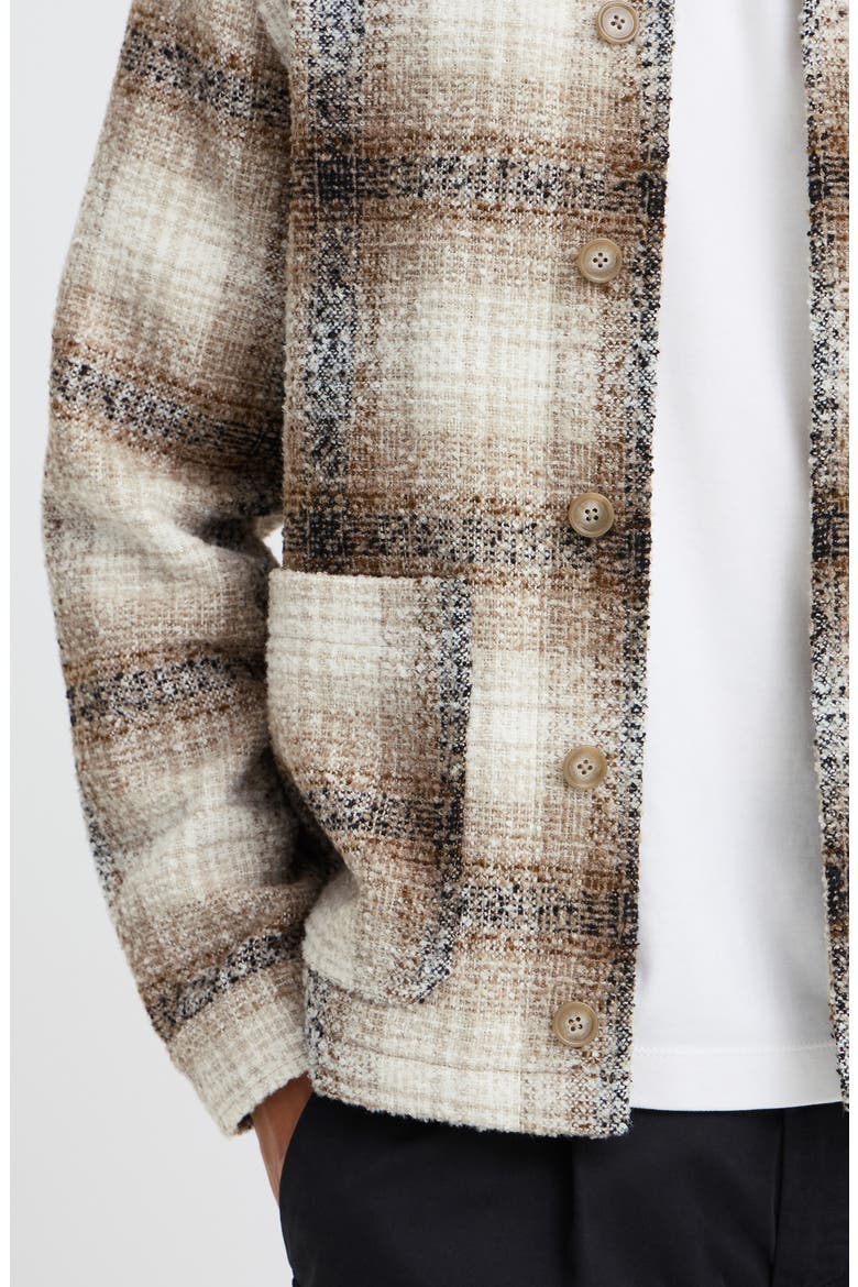 Cesar Plaid Shirt Jacket, Alternate, color, SIMPLY TAUPE