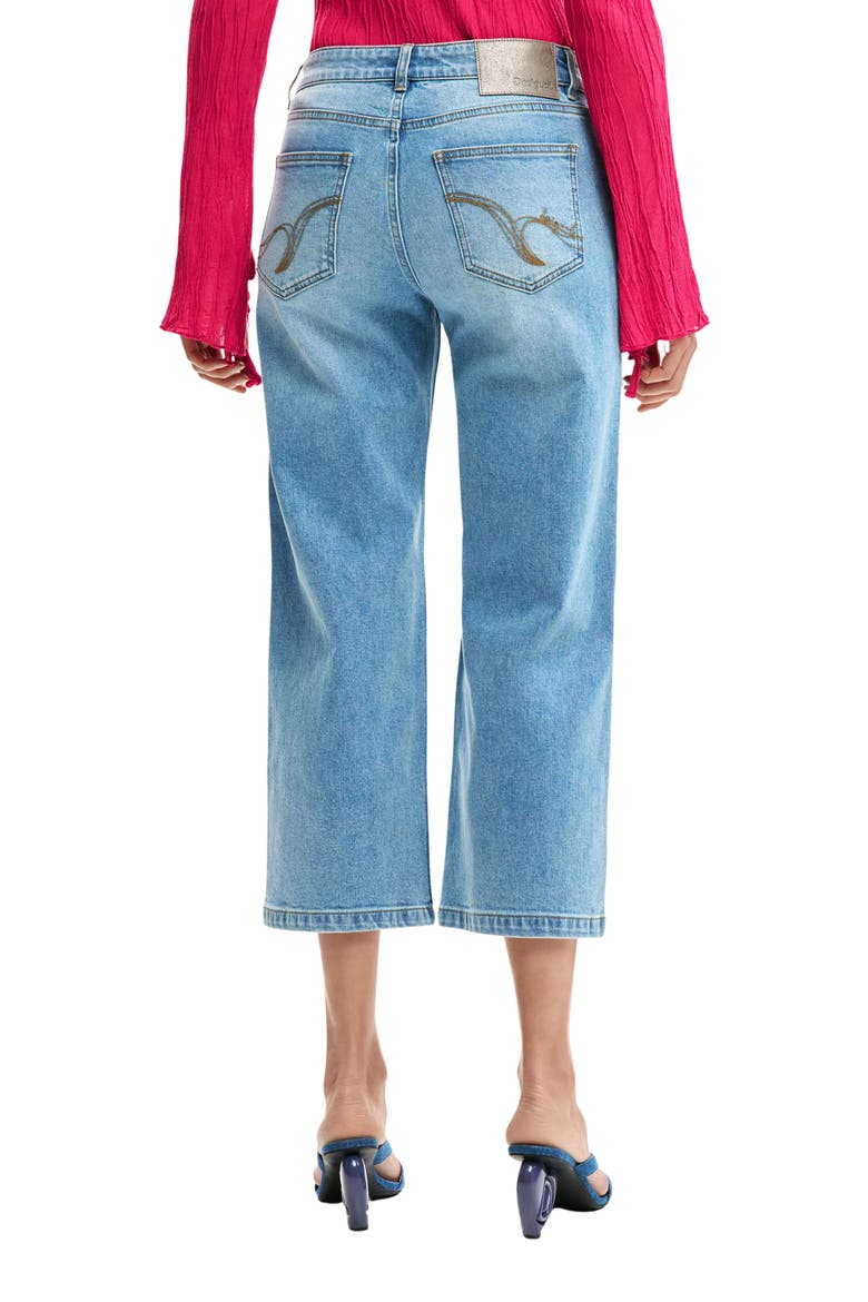 Patchwork Crop Jeans, Alternate, color, MEDIUM BLUE