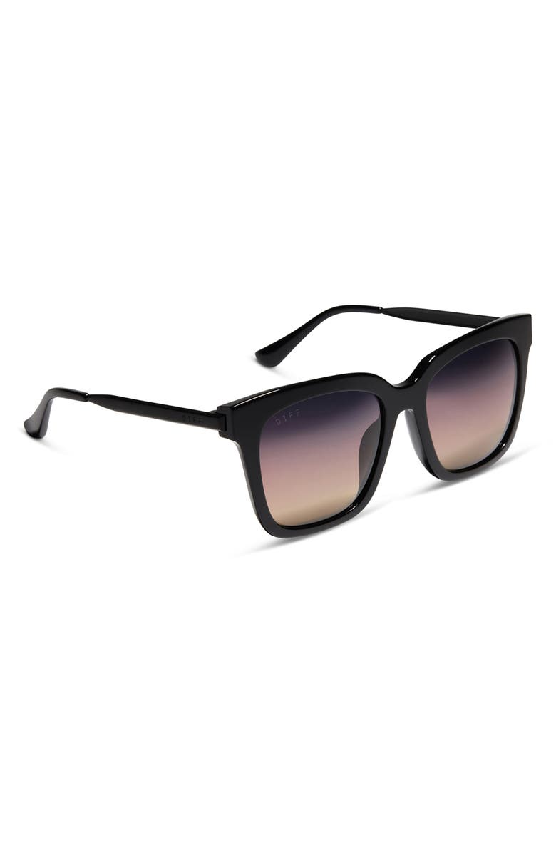 DIFF Bella 54mm Square Sunglasses, Alternate, color, Black/ Twilight Gradient