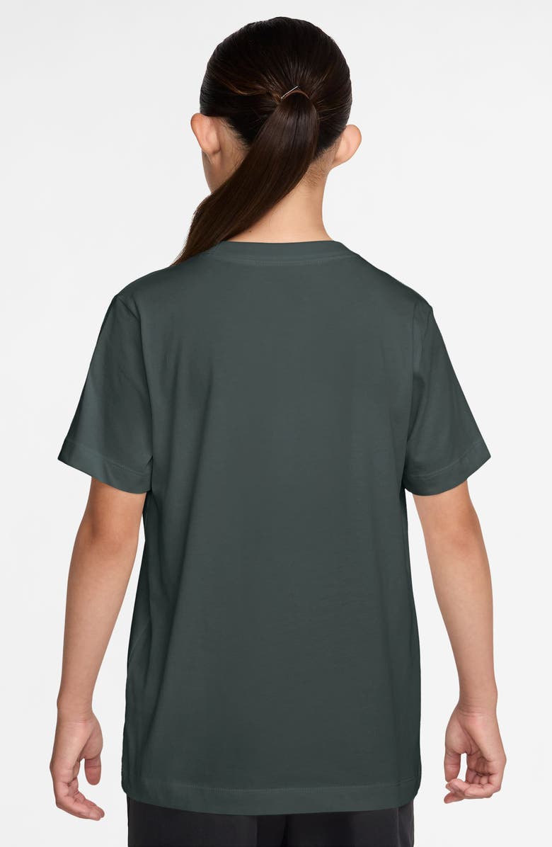 Nike Kids' Sportswear Fresh Crop Cotton Graphic T-Shirt, Alternate, color, Black Spruce
