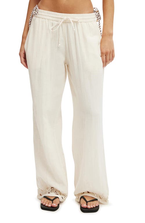 Cotton On Body Woven Wide Leg Beach Pant In Brown