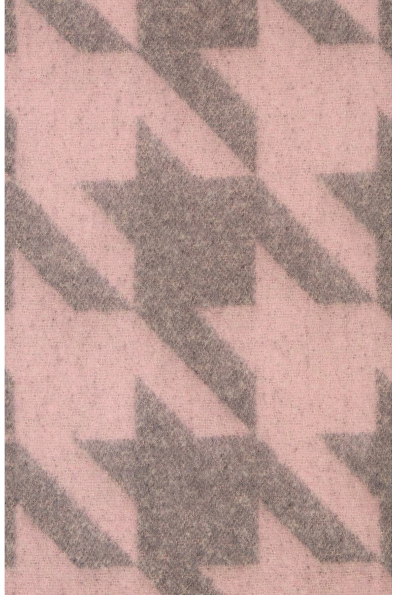 Houndstooth Print Scarf, Alternate, color, PINK