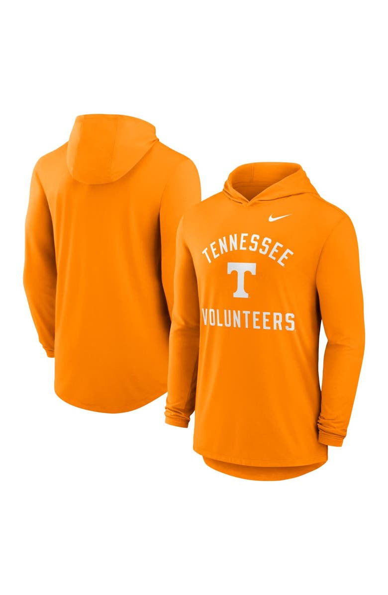 Nike Men's Nike Tennessee Orange Tennessee Volunteers Classic Arch Tri-Blend Performance Long Sleeve Hoodie T-Shirt, Alternate, color, Tennessee Orange