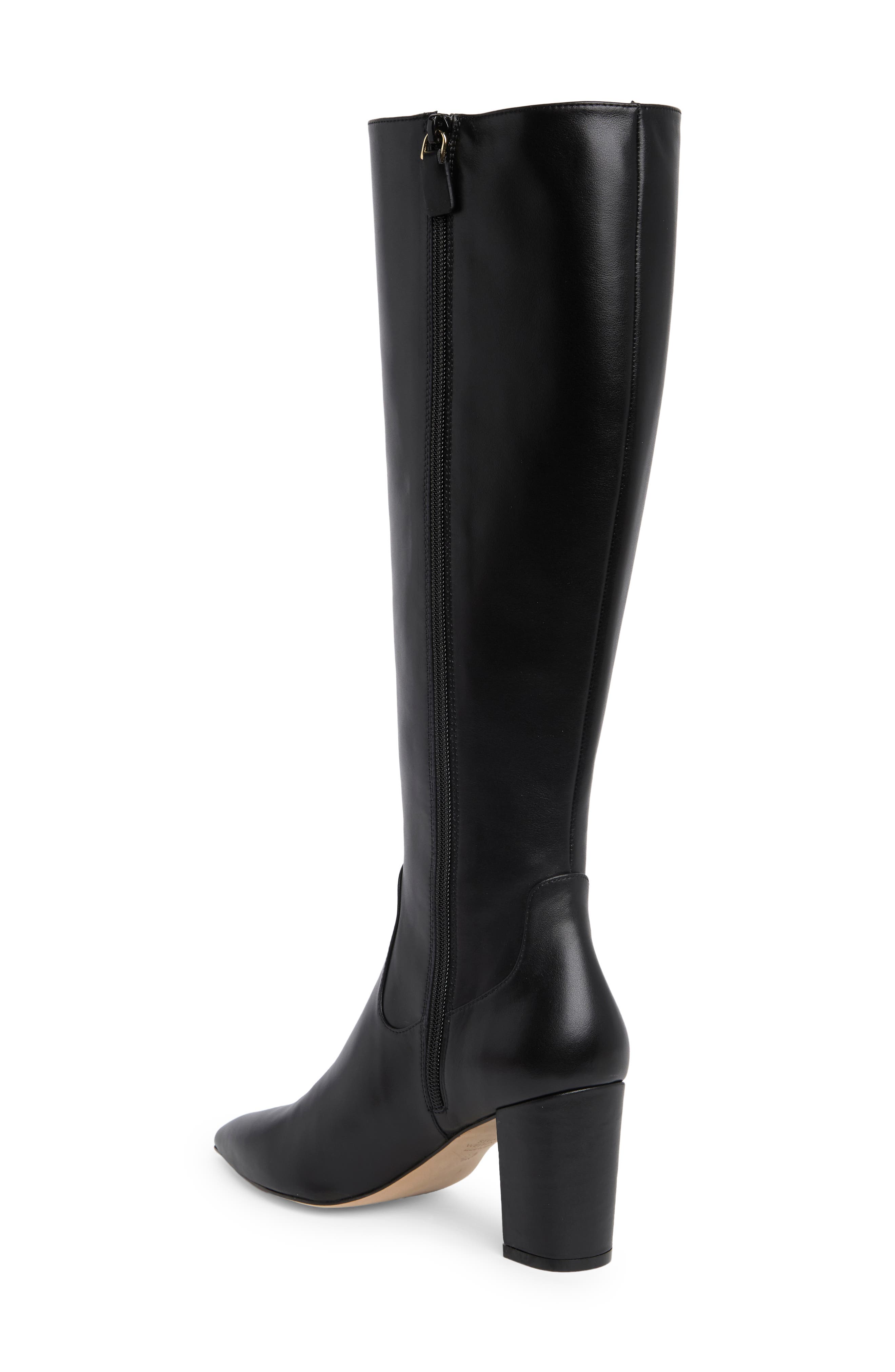 Stuart Weitzman Renegade Block Heel Boot, Alternate, color, Black