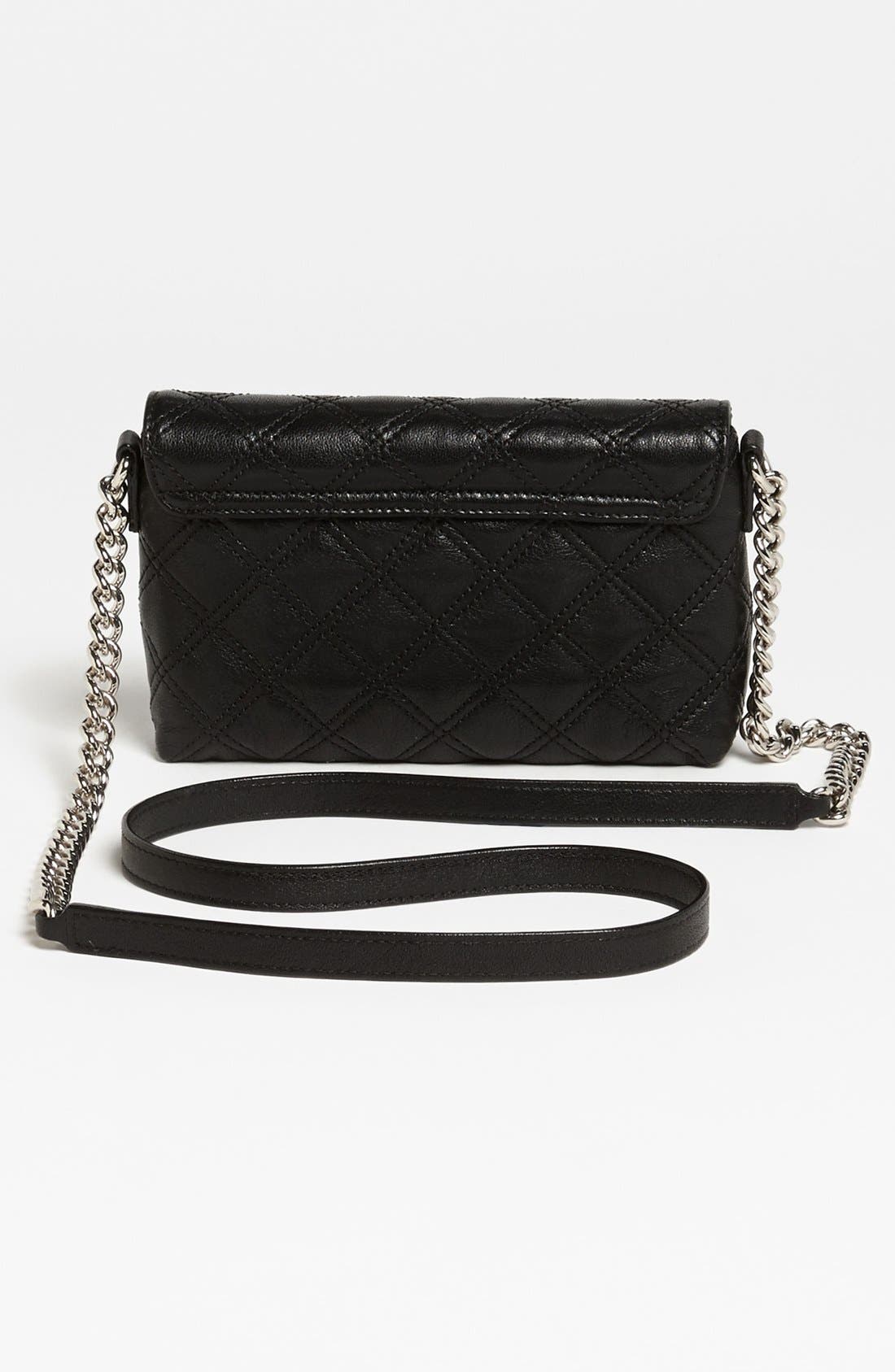 'Quilting - Single' Leather Shoulder Bag, Alternate, color, BLACK/ NICKEL