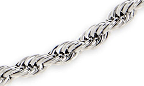 Nordstrom Rack Waterproof Twisted Rope Chain Necklace In Stainless