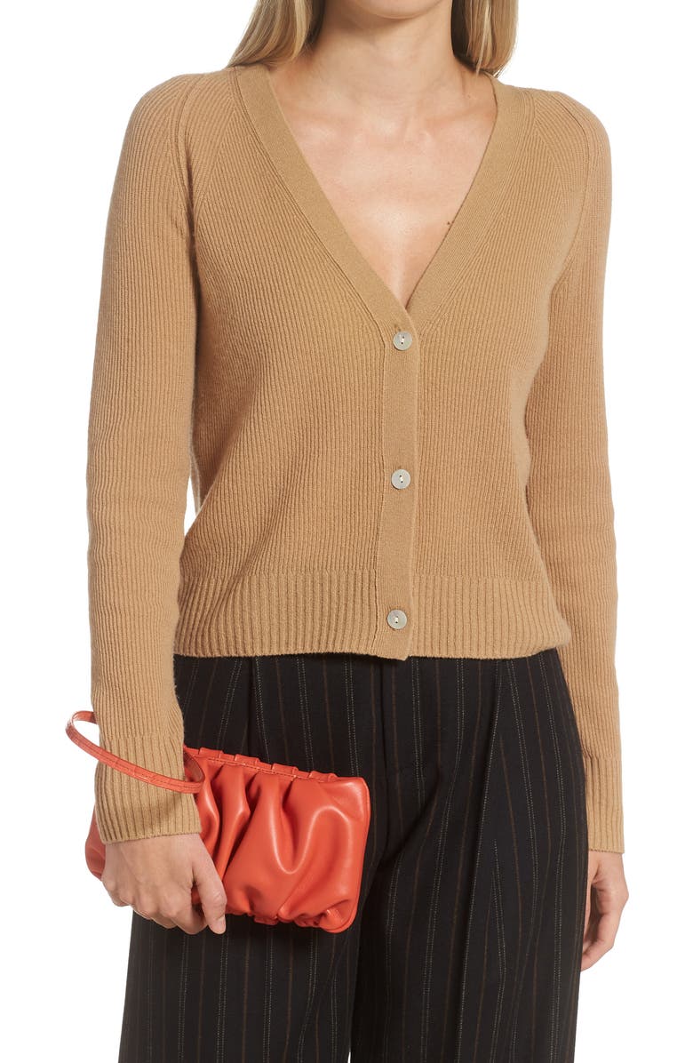 STAUD Bean Leather Clutch, Alternate, color, Blood Orange