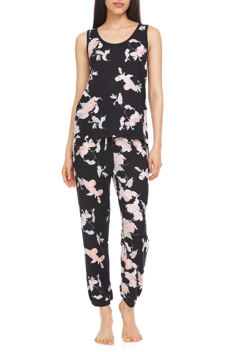 Flora Nikrooz Agnes Dreamy Knit Tank & Joggers Pajamas, Main, color, 