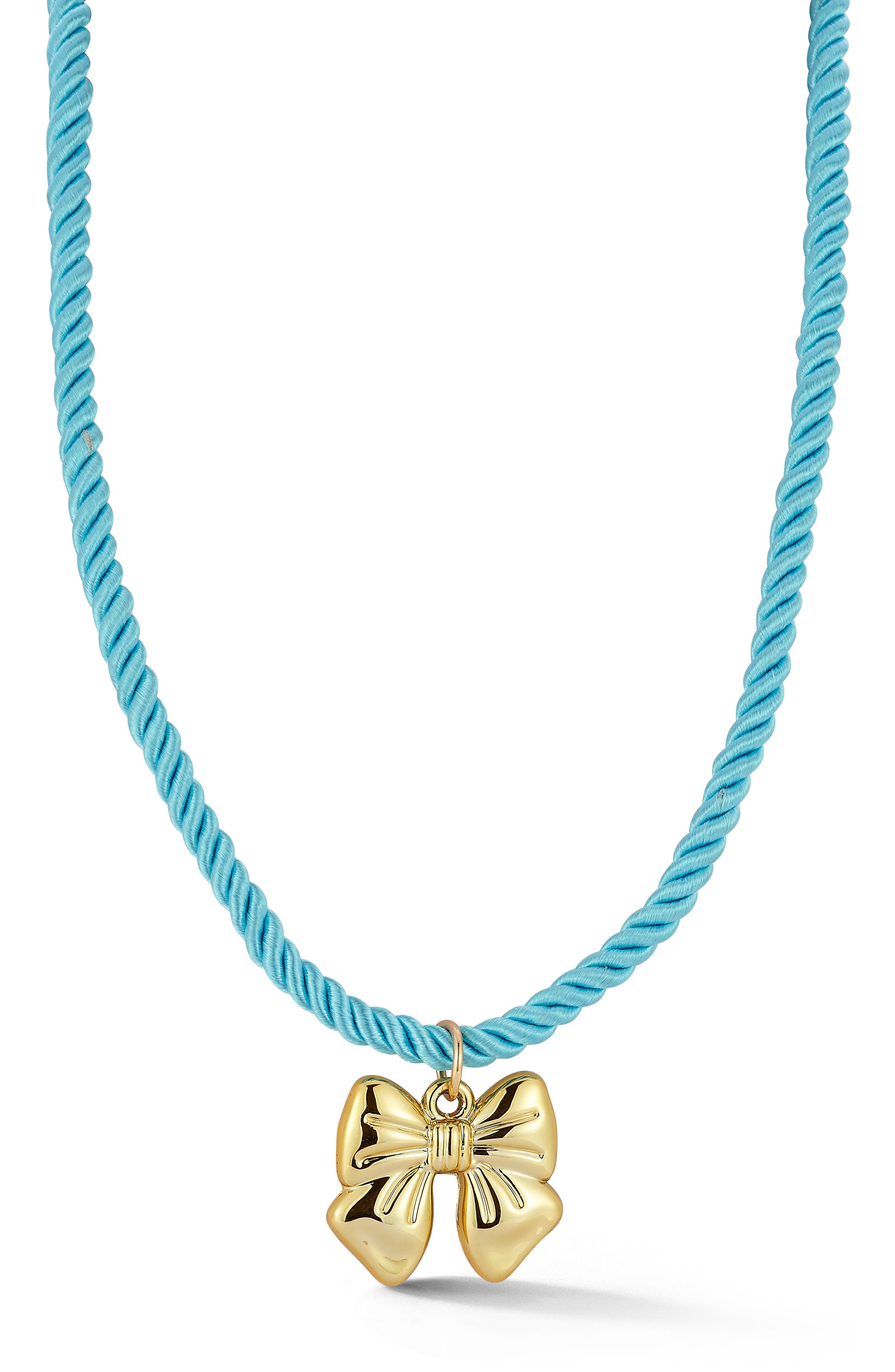 Gold Plated Bow Pendant Necklace