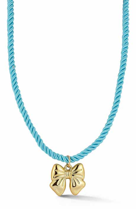 Gold Plated Bow Pendant Necklace