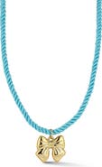 CHLOE AND MADISON Gold Plated Bow Pendant Necklace