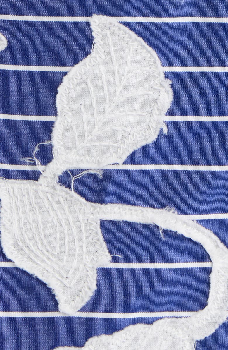 Milly Maxine Floral Embroidered Minidress, Alternate, color, Blue/ White