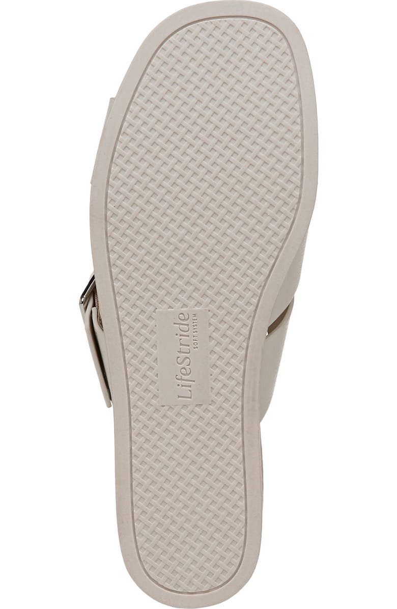 LifeStride Getaway Platform Slide Sandal, Alternate, color, Bone