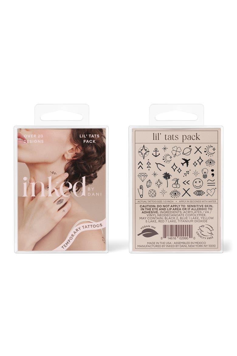 Lil' Tats Pack Temporary Tattoos, Alternate, color, NO COLOR