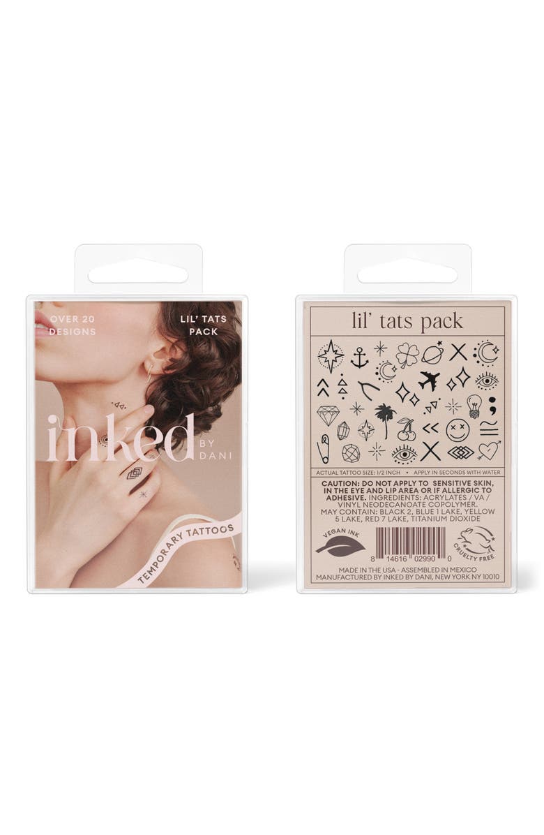 INKED by Dani Lil' Tats Pack Temporary Tattoos, Alternate, color,