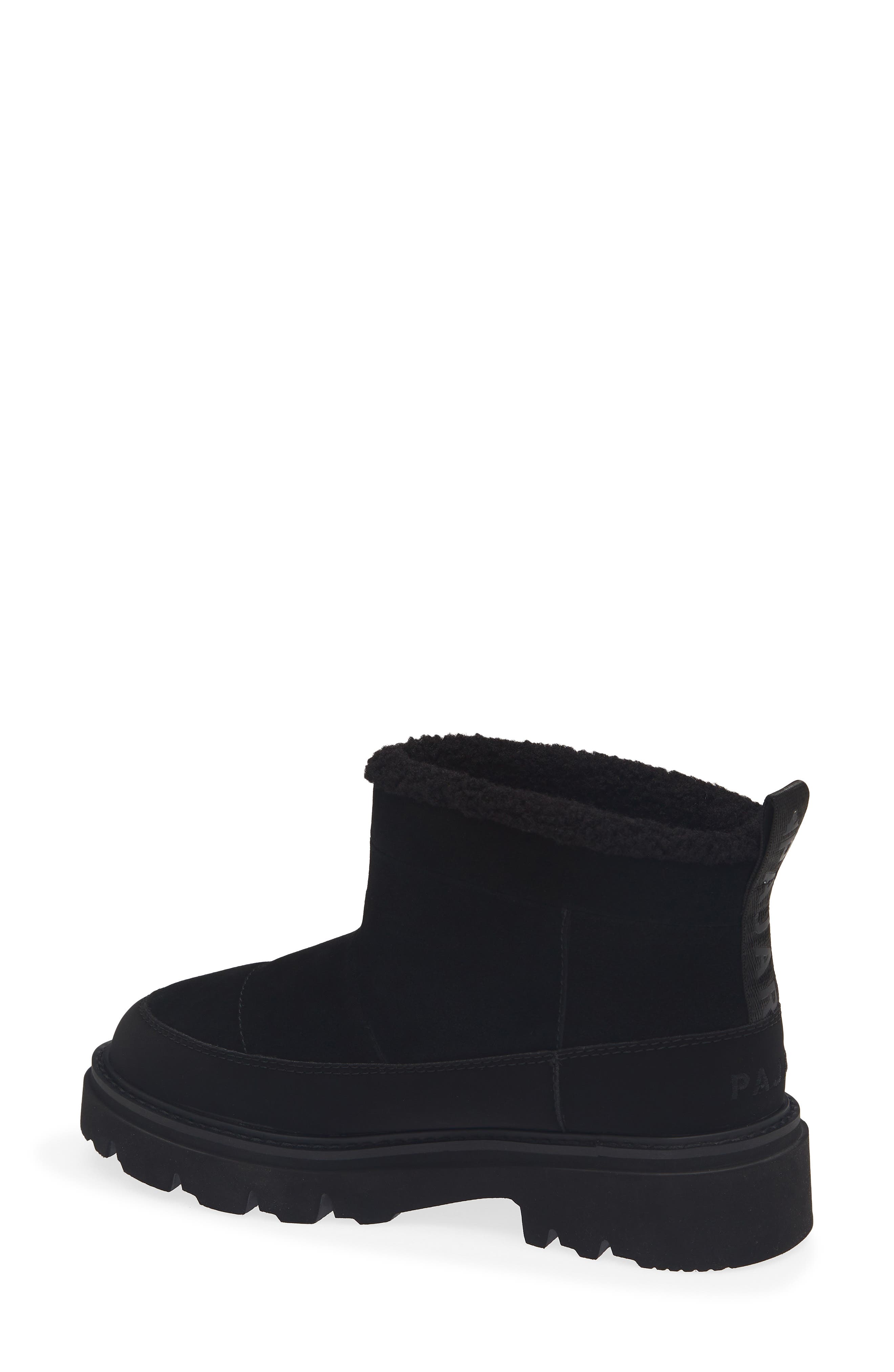 Aura Mini Leather Bootie, Alternate, color, BLACK