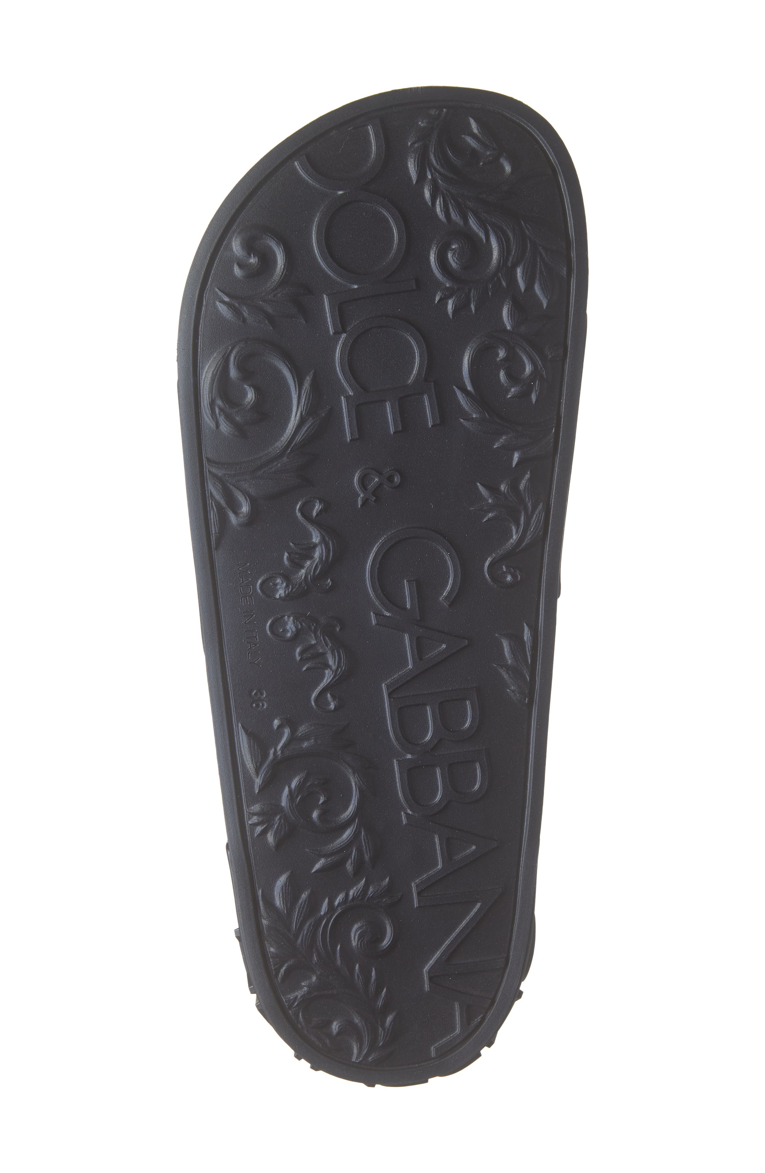 Dolce&Gabbana Beachwear Cutout Slide Sandal, Alternate, color, 