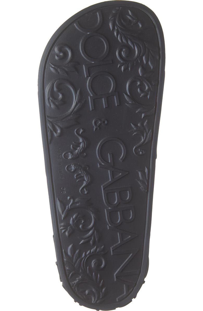 Dolce&Gabbana Beachwear Cutout Slide Sandal, Alternate, color,