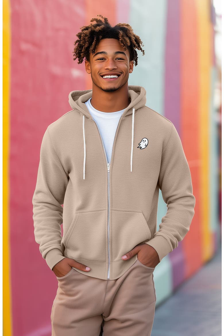 Ghost Zip Hoodie, Alternate, color, Tan