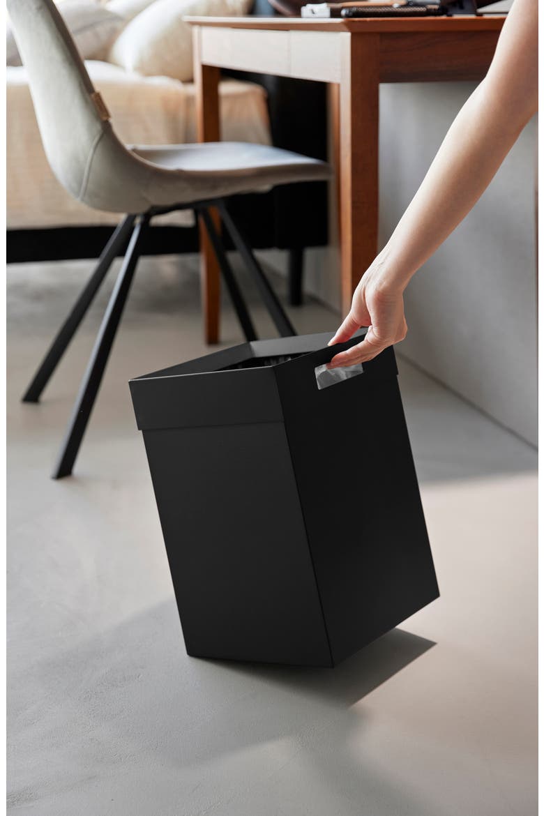 Short Trash Can, Alternate, color, BLACK