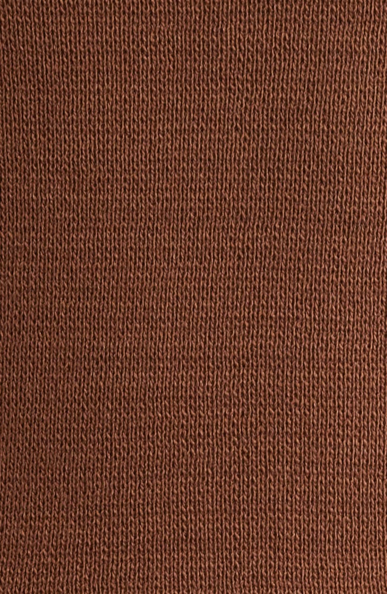 Blu Pepper Mixed Media Lace Inset Midi Dress, Alternate, color, Brown