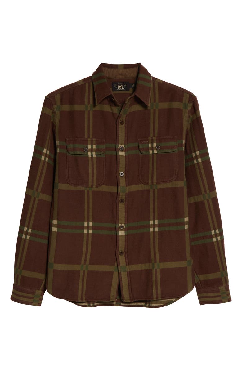 Double RL Matlock Plaid Jacquard Cotton Button-Up Work Shirt, Alternate, color, 