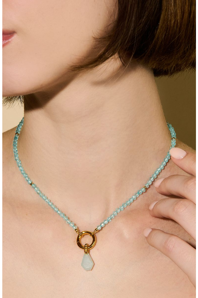 Blue Topaz Energy Gemstone Necklace, Alternate, color, Blue Topaz