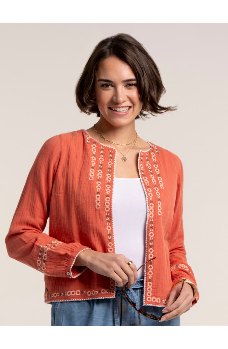Brakeburn Leia Jacket, Main, color, Coral