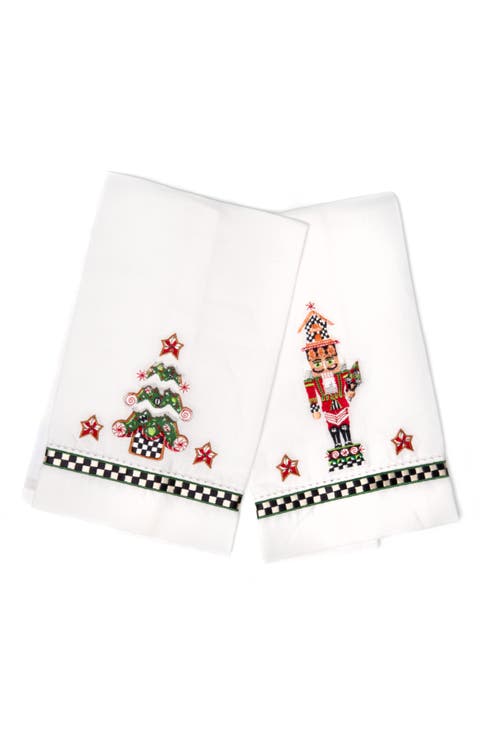 Nutcracker & Tree Set of 2 Guest Towels
