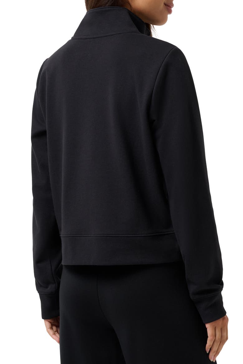 Cloud Half Zip Pullover, Alternate, color, BLACK