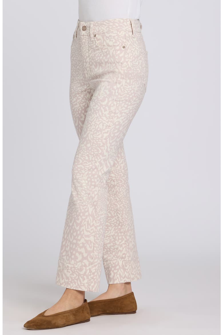 Billie Print High Waist Ankle Mini Bootcut Jeans, Alternate, color, SNOW LEOPARD