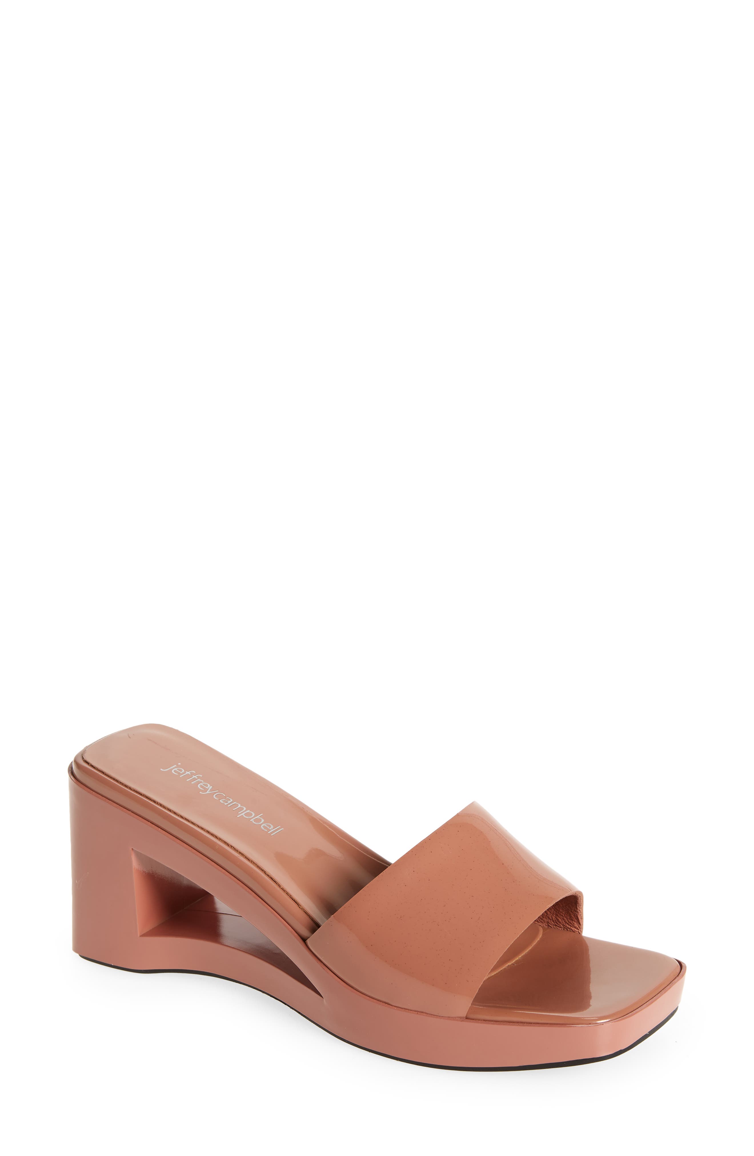 Jeffrey Campbell Shaggy Wedge Slide Sandal, Main, color, 