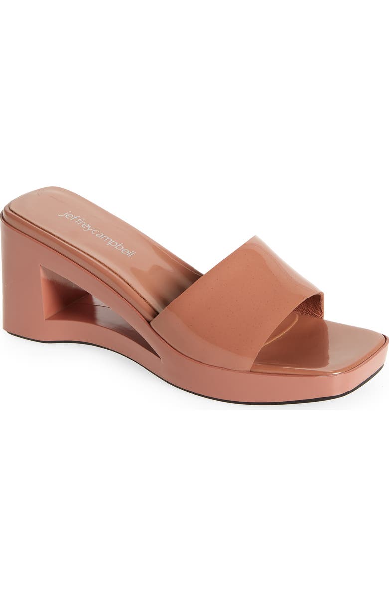 Jeffrey Campbell Shaggy Wedge Slide Sandal, Main, color,