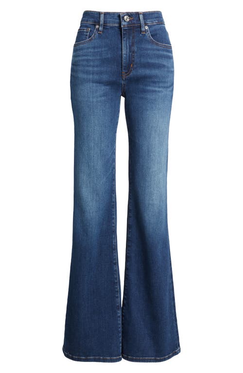 Frame The Icon High Waist Flare Jeans In Blue